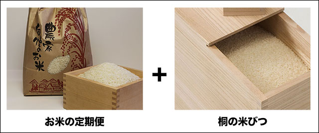 お米の定期便米びつセット